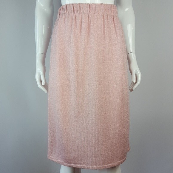 Vintage 80's San Remo Pink Knit Pencil Skirt - Picture 2 of 9